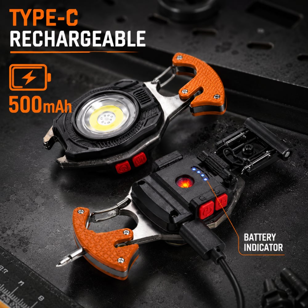 💡8-in-1 Multifunctional Keychain Flashlight🔦🌈