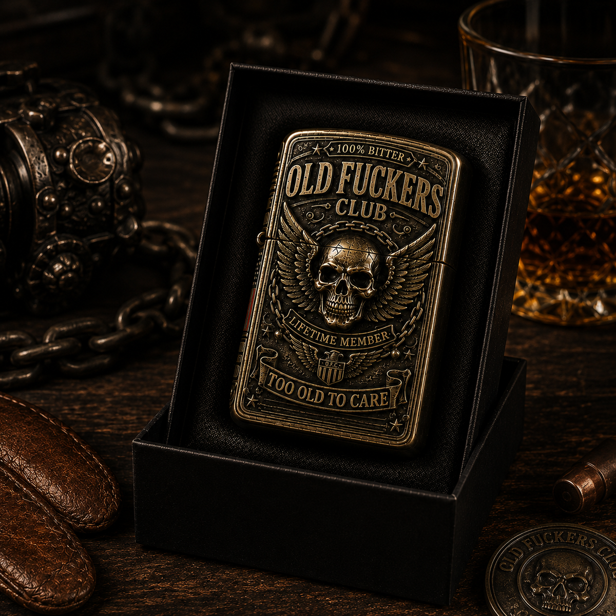 🔥Old Fuckers Club Vintage Lighter ☠️ | 2026 Limited Edition Collectible Metal Lighter