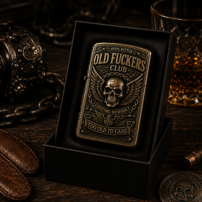 🔥Old Fuckers Club Vintage Lighter ☠️ | 2026 Limited Edition Collectible Metal Lighter